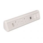 P-Pack desktop Units - Power USB charger & Cat6 Data White