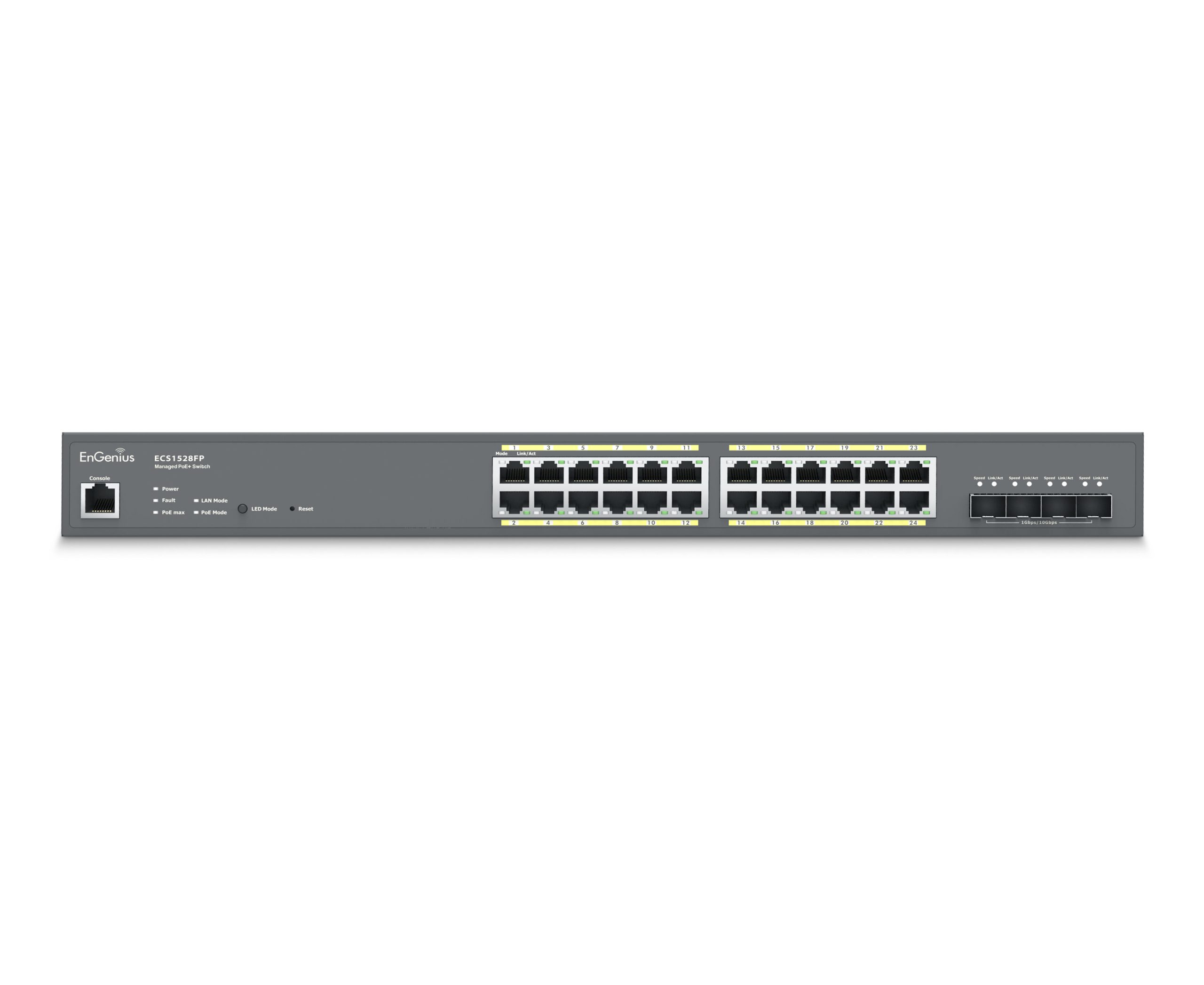 Cloud Managed 24 Port PoE+ Switch Gigabit 410W ECS1528FP