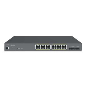Cloud Managed 240W 24-Port Gigabit Switch PoE+ with 4 SFP+ Ports ECS1528P