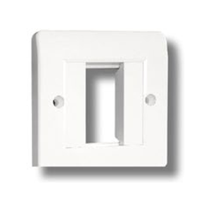 CNET UK Style Curved Single Gang Wallplate 85x85mm White